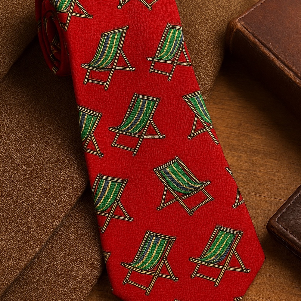 Polo by Ralph Lauren Red Silk Deck Chair Tie
